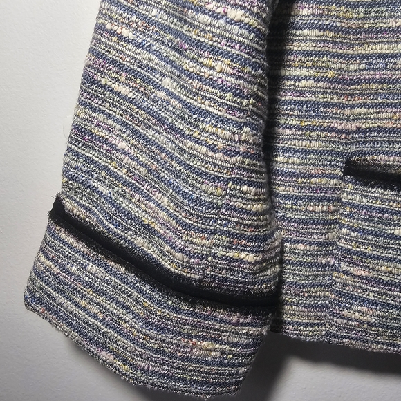 Anthropologie Coquille Jacket Tweed Woven Size 6 Blazer with funky buttons - Picture 10 of 14